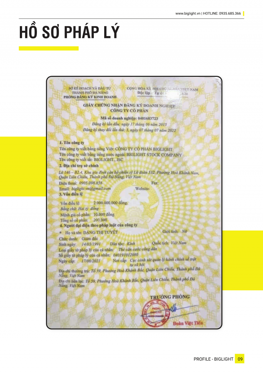 Hồ sơ năng lực Biglight - Trang 09