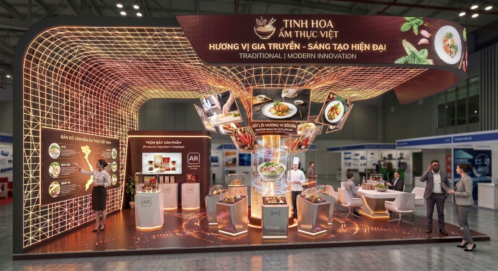 Công trình thực tế do công ty thi công gian hàng tại đà nẵng Biglight thực hiện
