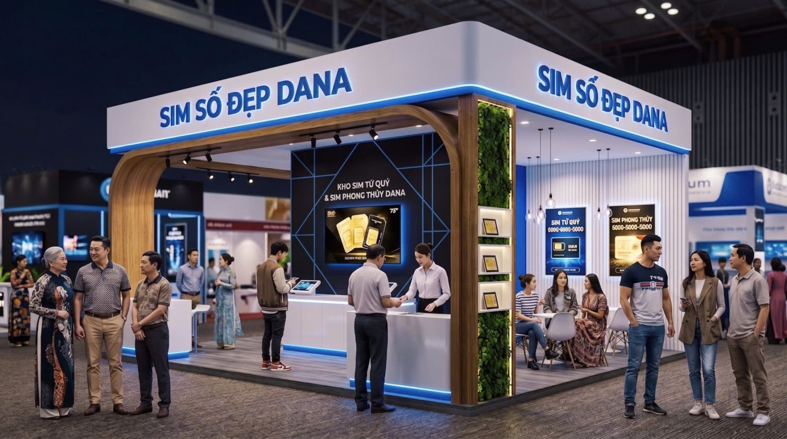 Thiết kế thi công booth đà nẵng trọn gói mẫu trưng bày sản phẩm sang trọng