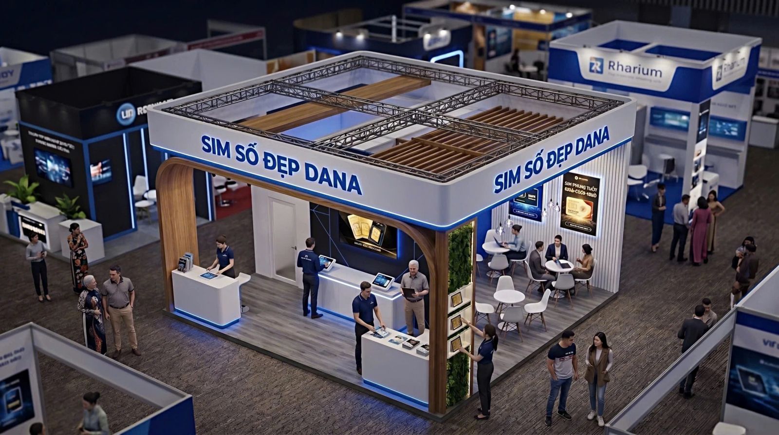 Mẫu booth sự kiện thiết kế độc quyền bắt mắt