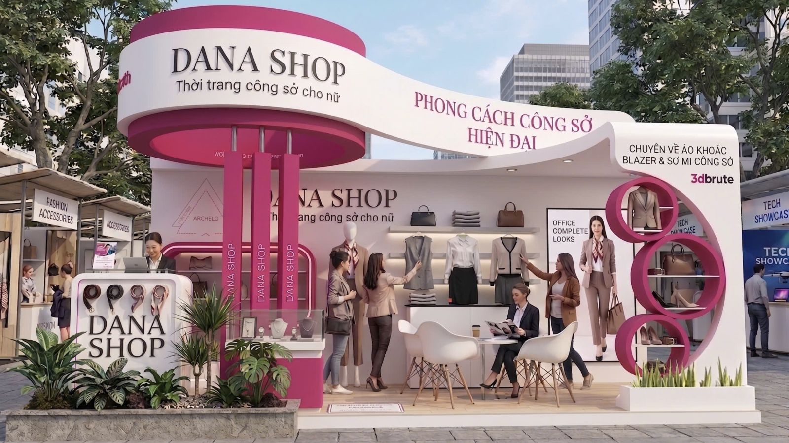 Dàn dựng booth gian hàng triển lãm đẹp ấn tượng
