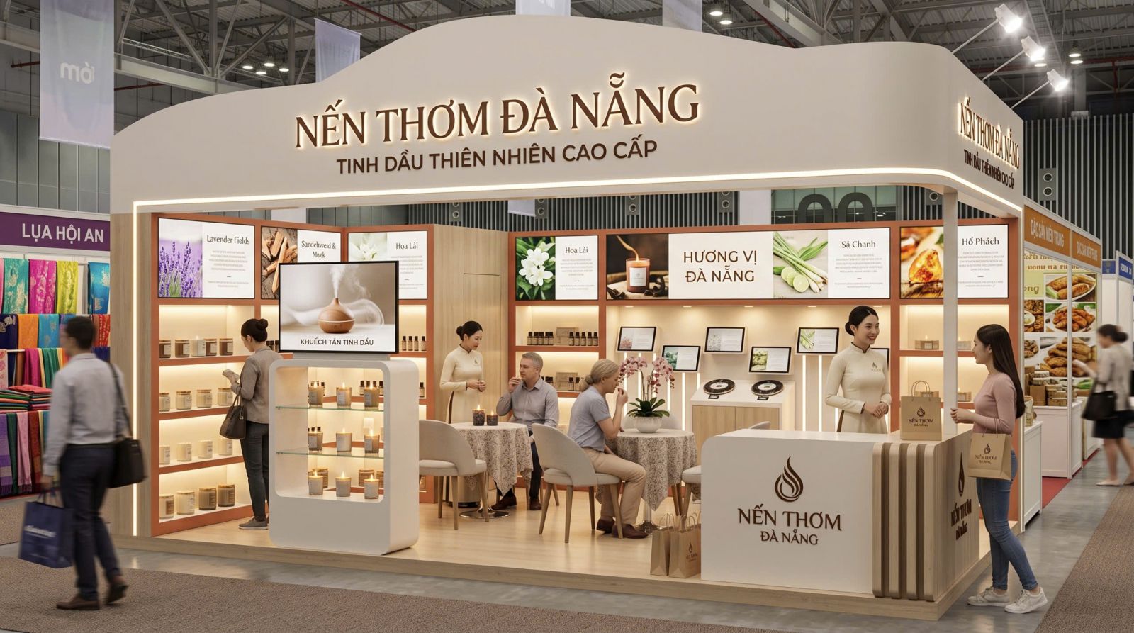 Lắp đặt hoàn thiện booth quảng cáo thực địa đà nẵng