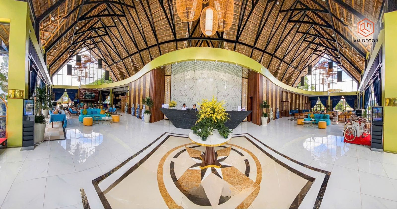 Công ty chuyên thi công nội thất resort uy tín tại đà nẵng hạng mục tiền sảnh cao cấp